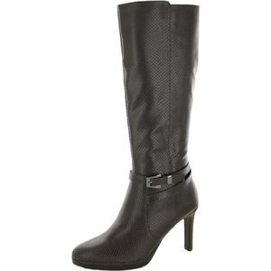 NATURALIZER Womens Brown Snakeskin Taelynn Toe Stiletto Leather Boots 9.5 M